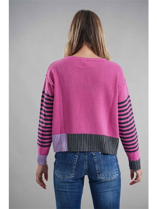 Maglia in misto lana brand unique | 24015FUXIA